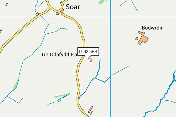 LL62 5BS map - OS VectorMap District (Ordnance Survey) LL62 5BS map - OS VectorMap District (Ordnance Survey)