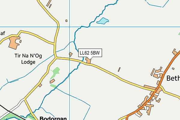 LL62 5BW map - OS VectorMap District (Ordnance Survey) LL62 5BW map - OS VectorMap District (Ordnance Survey)