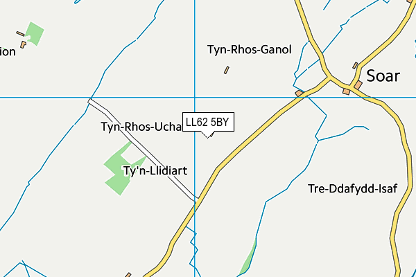 LL62 5BY map - OS VectorMap District (Ordnance Survey) LL62 5BY map - OS VectorMap District (Ordnance Survey)