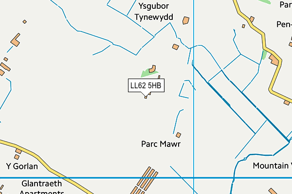 LL62 5HB map - OS VectorMap District (Ordnance Survey) LL62 5HB map - OS VectorMap District (Ordnance Survey)