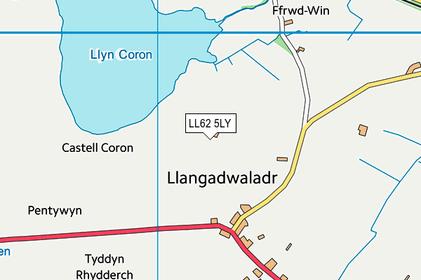 LL62 5LY map - OS VectorMap District (Ordnance Survey) LL62 5LY map - OS VectorMap District (Ordnance Survey)