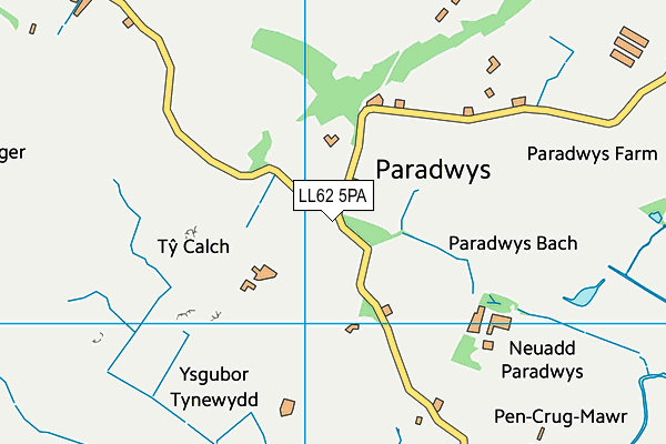 LL62 5PA map - OS VectorMap District (Ordnance Survey) LL62 5PA map - OS VectorMap District (Ordnance Survey)