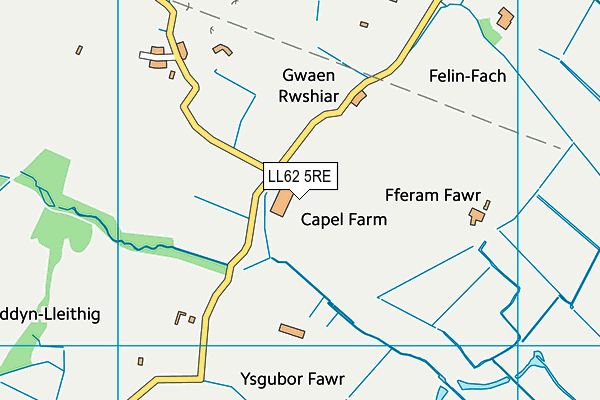 LL62 5RE map - OS VectorMap District (Ordnance Survey)