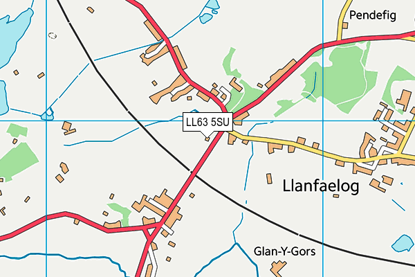 LL63 5SU map - OS VectorMap District (Ordnance Survey) LL63 5SU map - OS VectorMap District (Ordnance Survey)