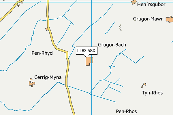 LL63 5SX map - OS VectorMap District (Ordnance Survey) LL63 5SX map - OS VectorMap District (Ordnance Survey)