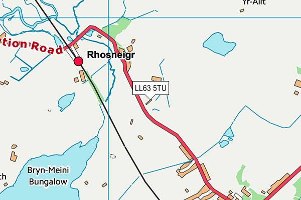 LL63 5TU map - OS VectorMap District (Ordnance Survey) LL63 5TU map - OS VectorMap District (Ordnance Survey)
