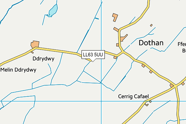 LL63 5UU map - OS VectorMap District (Ordnance Survey)