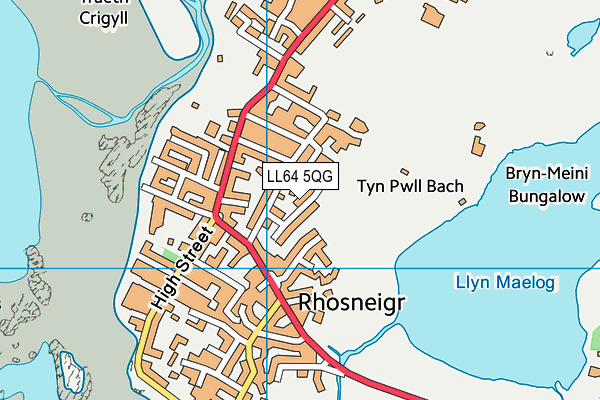 LL64 5QG map - OS VectorMap District (Ordnance Survey) LL64 5QG map - OS VectorMap District (Ordnance Survey)