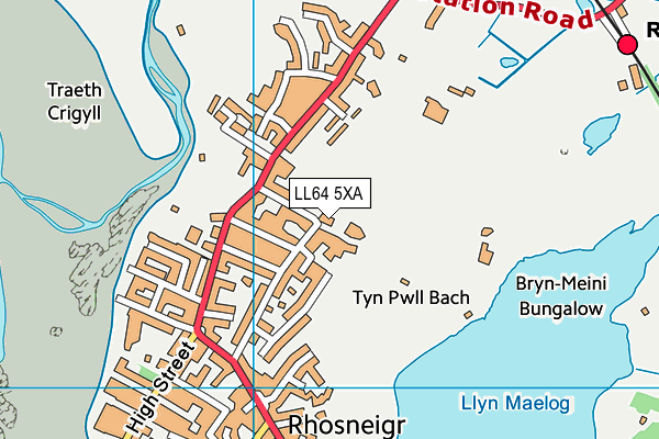 LL64 5XA map - OS VectorMap District (Ordnance Survey) LL64 5XA map - OS VectorMap District (Ordnance Survey)