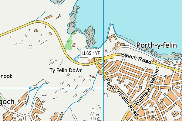 LL65 1YF map - OS VectorMap District (Ordnance Survey) LL65 1YF map - OS VectorMap District (Ordnance Survey)