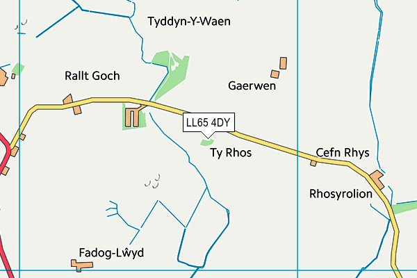 LL65 4DY map - OS VectorMap District (Ordnance Survey)