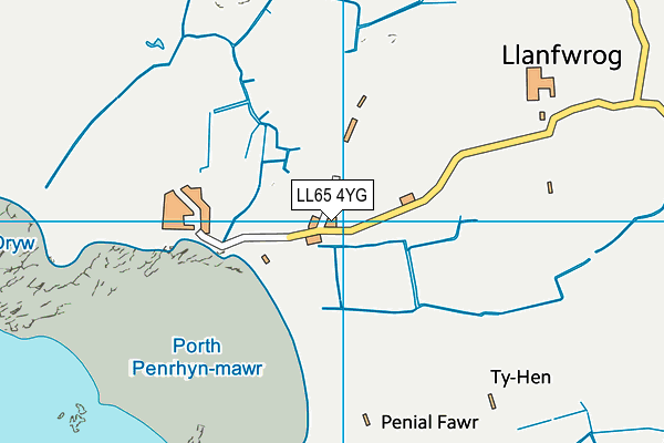 LL65 4YG map - OS VectorMap District (Ordnance Survey) LL65 4YG map - OS VectorMap District (Ordnance Survey)