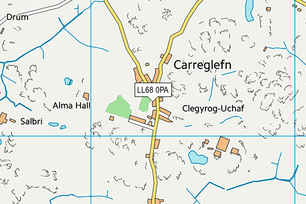 LL68 0PA map - OS VectorMap District (Ordnance Survey)