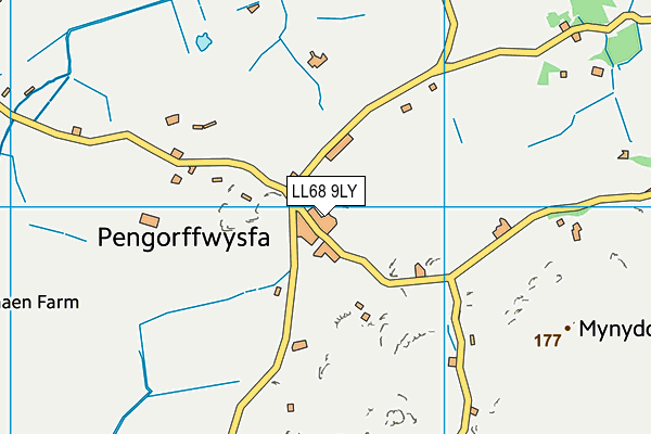 LL68 9LY map - OS VectorMap District (Ordnance Survey)