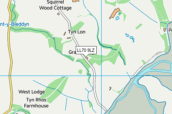 LL70 9LZ map - OS VectorMap District (Ordnance Survey) LL70 9LZ map - OS VectorMap District (Ordnance Survey)