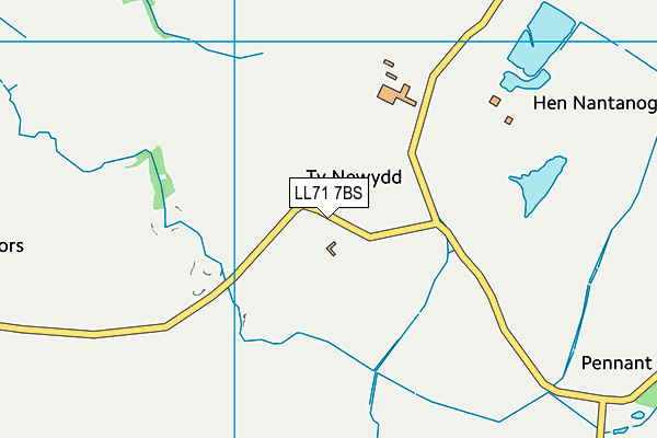 LL71 7BS map - OS VectorMap District (Ordnance Survey) LL71 7BS map - OS VectorMap District (Ordnance Survey)