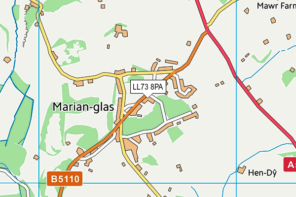 LL73 8PA map - OS VectorMap District (Ordnance Survey) LL73 8PA map - OS VectorMap District (Ordnance Survey)