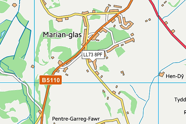 LL73 8PF map - OS VectorMap District (Ordnance Survey) LL73 8PF map - OS VectorMap District (Ordnance Survey)