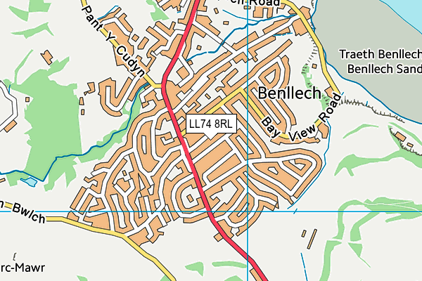 LL74 8RL map - OS VectorMap District (Ordnance Survey) LL74 8RL map - OS VectorMap District (Ordnance Survey)