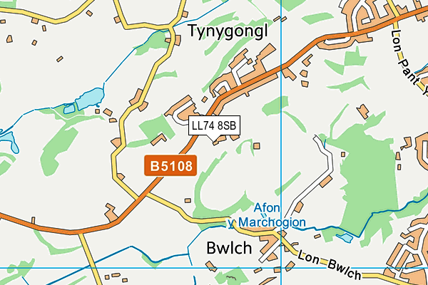 LL74 8SB map - OS VectorMap District (Ordnance Survey) LL74 8SB map - OS VectorMap District (Ordnance Survey)