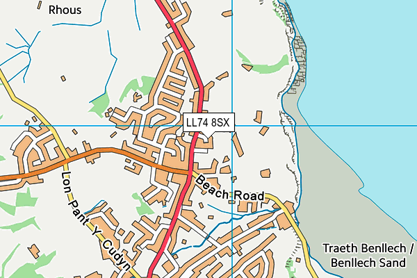 LL74 8SX map - OS VectorMap District (Ordnance Survey) LL74 8SX map - OS VectorMap District (Ordnance Survey)