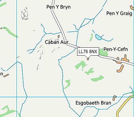 LL76 8NX map - OS VectorMap District (Ordnance Survey) LL76 8NX map - OS VectorMap District (Ordnance Survey)