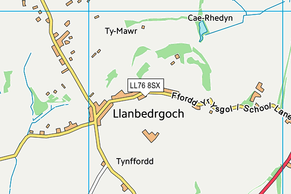 LL76 8SX map - OS VectorMap District (Ordnance Survey)