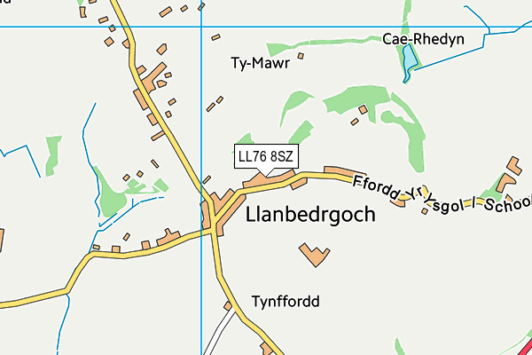 LL76 8SZ map - OS VectorMap District (Ordnance Survey) LL76 8SZ map - OS VectorMap District (Ordnance Survey)