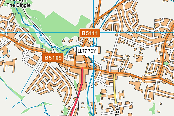 LL77 7DY map - OS VectorMap District (Ordnance Survey) LL77 7DY map - OS VectorMap District (Ordnance Survey)
