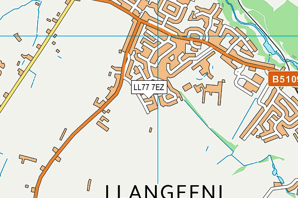 LL77 7EZ map - OS VectorMap District (Ordnance Survey) LL77 7EZ map - OS VectorMap District (Ordnance Survey)