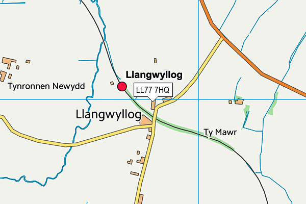 LL77 7HQ map - OS VectorMap District (Ordnance Survey) LL77 7HQ map - OS VectorMap District (Ordnance Survey)