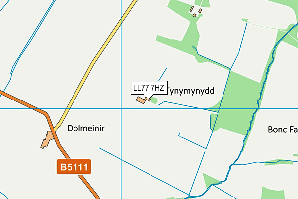 LL77 7HZ map - OS VectorMap District (Ordnance Survey) LL77 7HZ map - OS VectorMap District (Ordnance Survey)
