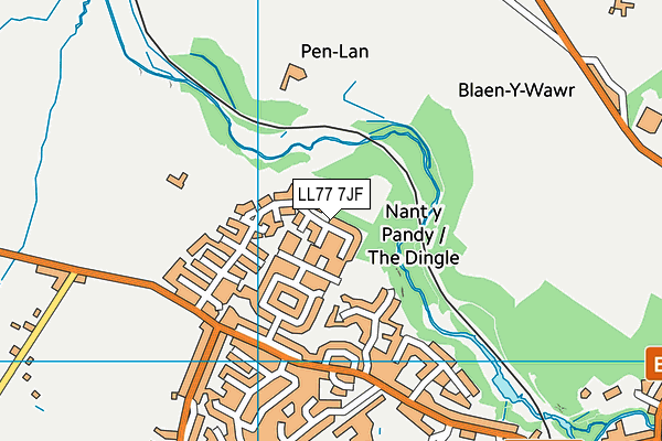 LL77 7JF map - OS VectorMap District (Ordnance Survey) LL77 7JF map - OS VectorMap District (Ordnance Survey)