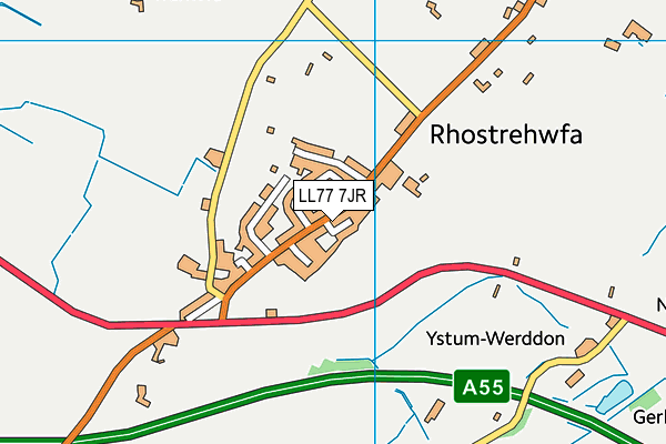 LL77 7JR map - OS VectorMap District (Ordnance Survey) LL77 7JR map - OS VectorMap District (Ordnance Survey)