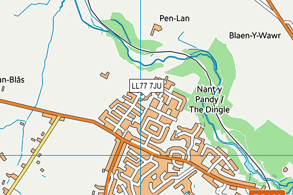 LL77 7JU map - OS VectorMap District (Ordnance Survey) LL77 7JU map - OS VectorMap District (Ordnance Survey)
