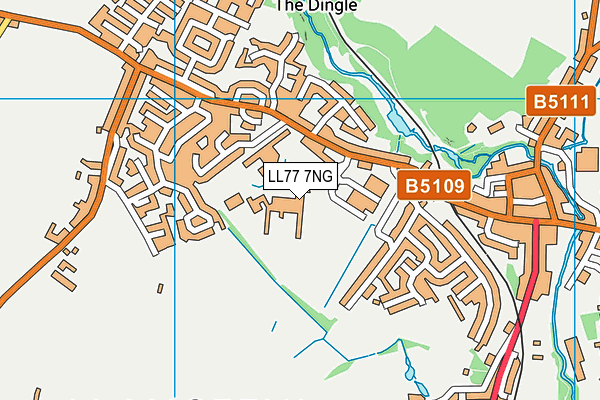 LL77 7NG map - OS VectorMap District (Ordnance Survey) LL77 7NG map - OS VectorMap District (Ordnance Survey)