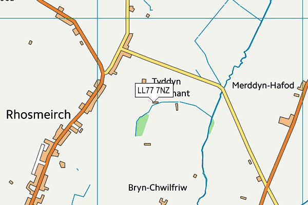 LL77 7NZ map - OS VectorMap District (Ordnance Survey) LL77 7NZ map - OS VectorMap District (Ordnance Survey)