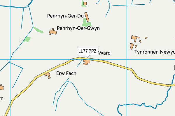 LL77 7PZ map - OS VectorMap District (Ordnance Survey) LL77 7PZ map - OS VectorMap District (Ordnance Survey)