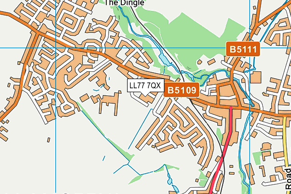 LL77 7QX map - OS VectorMap District (Ordnance Survey) LL77 7QX map - OS VectorMap District (Ordnance Survey)