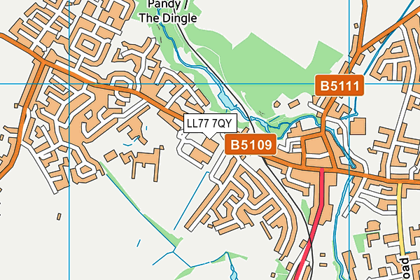 LL77 7QY map - OS VectorMap District (Ordnance Survey) LL77 7QY map - OS VectorMap District (Ordnance Survey)