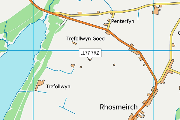 LL77 7RZ map - OS VectorMap District (Ordnance Survey) LL77 7RZ map - OS VectorMap District (Ordnance Survey)