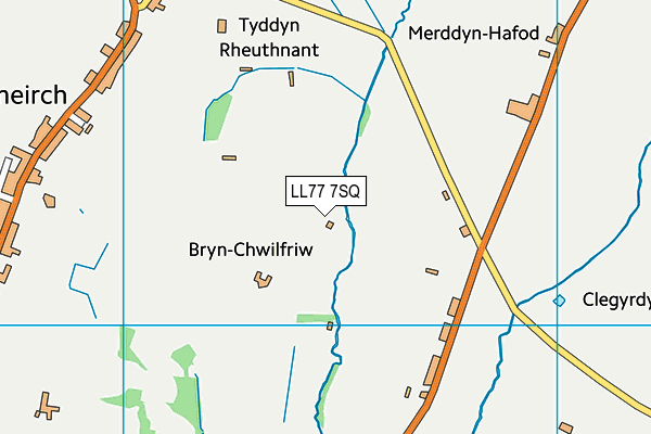 LL77 7SQ map - OS VectorMap District (Ordnance Survey) LL77 7SQ map - OS VectorMap District (Ordnance Survey)