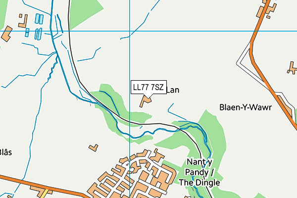 LL77 7SZ map - OS VectorMap District (Ordnance Survey) LL77 7SZ map - OS VectorMap District (Ordnance Survey)