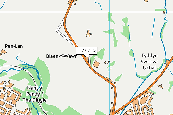 LL77 7TQ map - OS VectorMap District (Ordnance Survey) LL77 7TQ map - OS VectorMap District (Ordnance Survey)