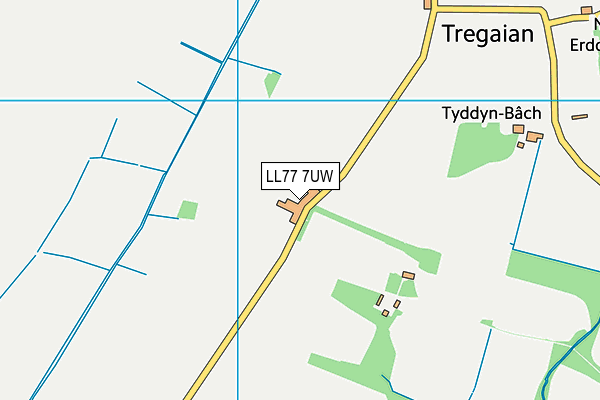 LL77 7UW map - OS VectorMap District (Ordnance Survey) LL77 7UW map - OS VectorMap District (Ordnance Survey)