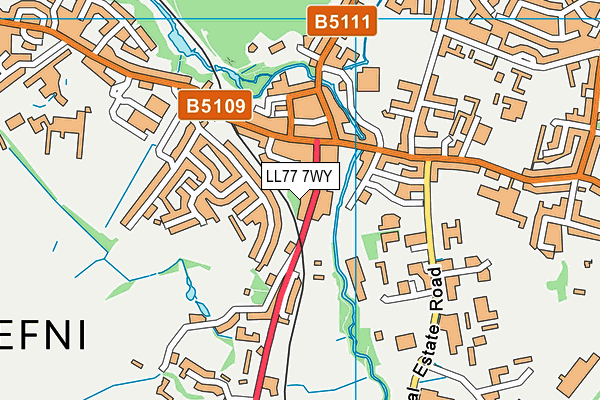 LL77 7WY map - OS VectorMap District (Ordnance Survey) LL77 7WY map - OS VectorMap District (Ordnance Survey)