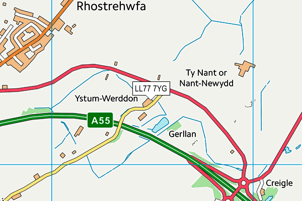LL77 7YG map - OS VectorMap District (Ordnance Survey) LL77 7YG map - OS VectorMap District (Ordnance Survey)