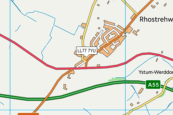 LL77 7YU map - OS VectorMap District (Ordnance Survey) LL77 7YU map - OS VectorMap District (Ordnance Survey)