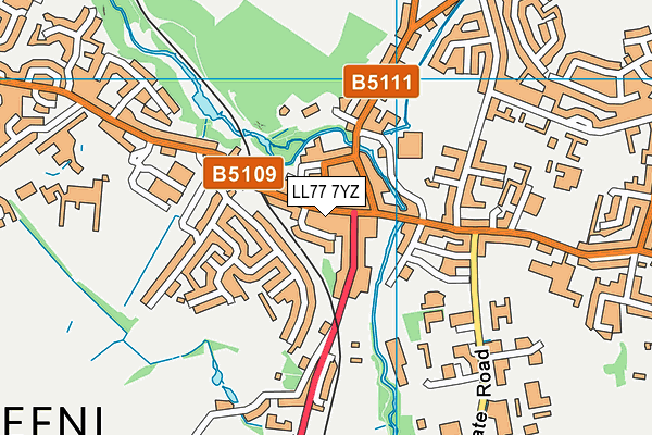 LL77 7YZ map - OS VectorMap District (Ordnance Survey) LL77 7YZ map - OS VectorMap District (Ordnance Survey)