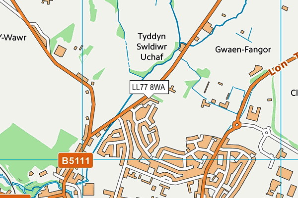 LL77 8WA map - OS VectorMap District (Ordnance Survey) LL77 8WA map - OS VectorMap District (Ordnance Survey)